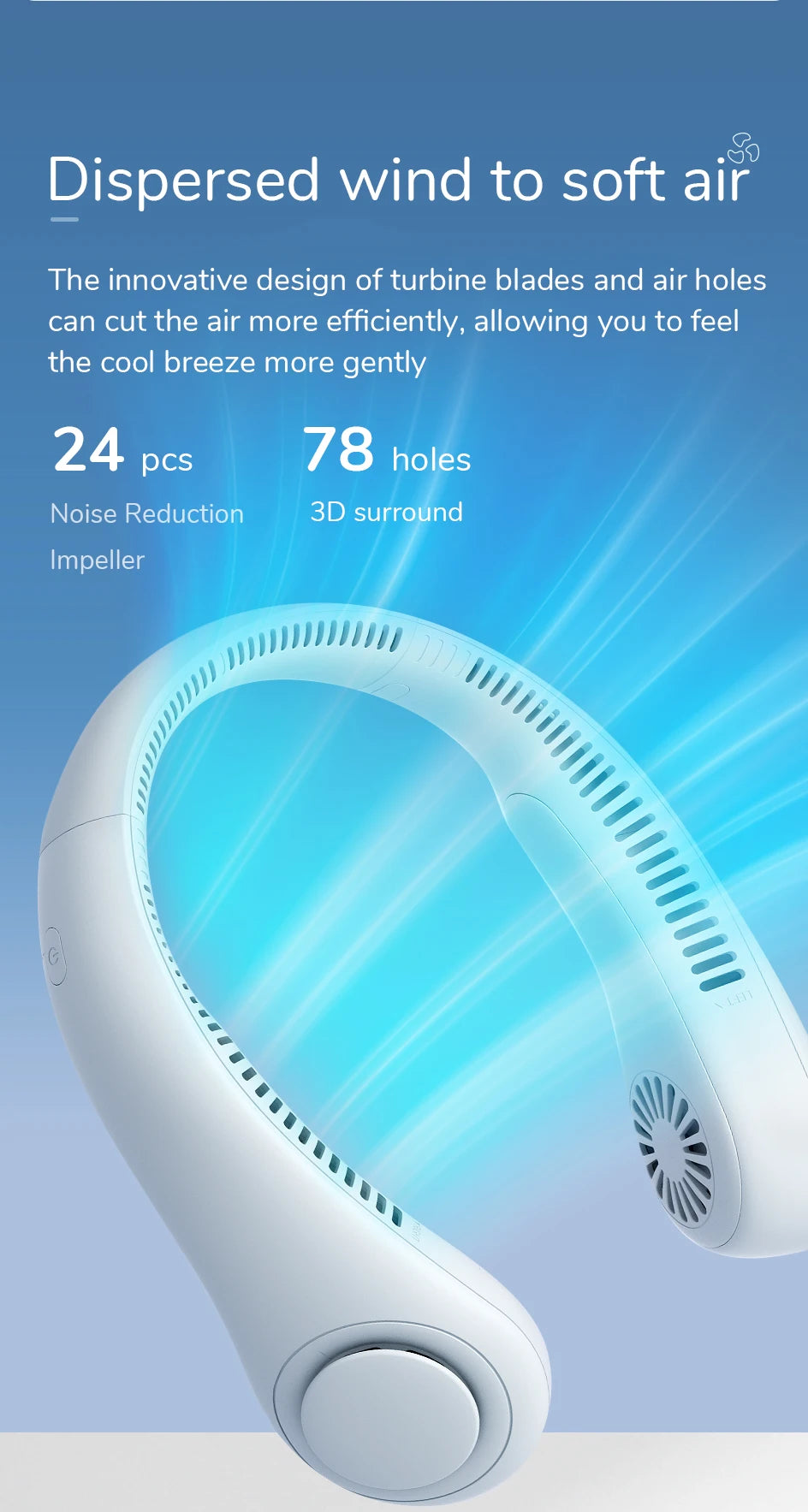 CoolBreeze Wearable Neck Fan