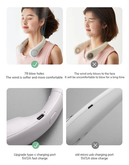 CoolBreeze Wearable Neck Fan