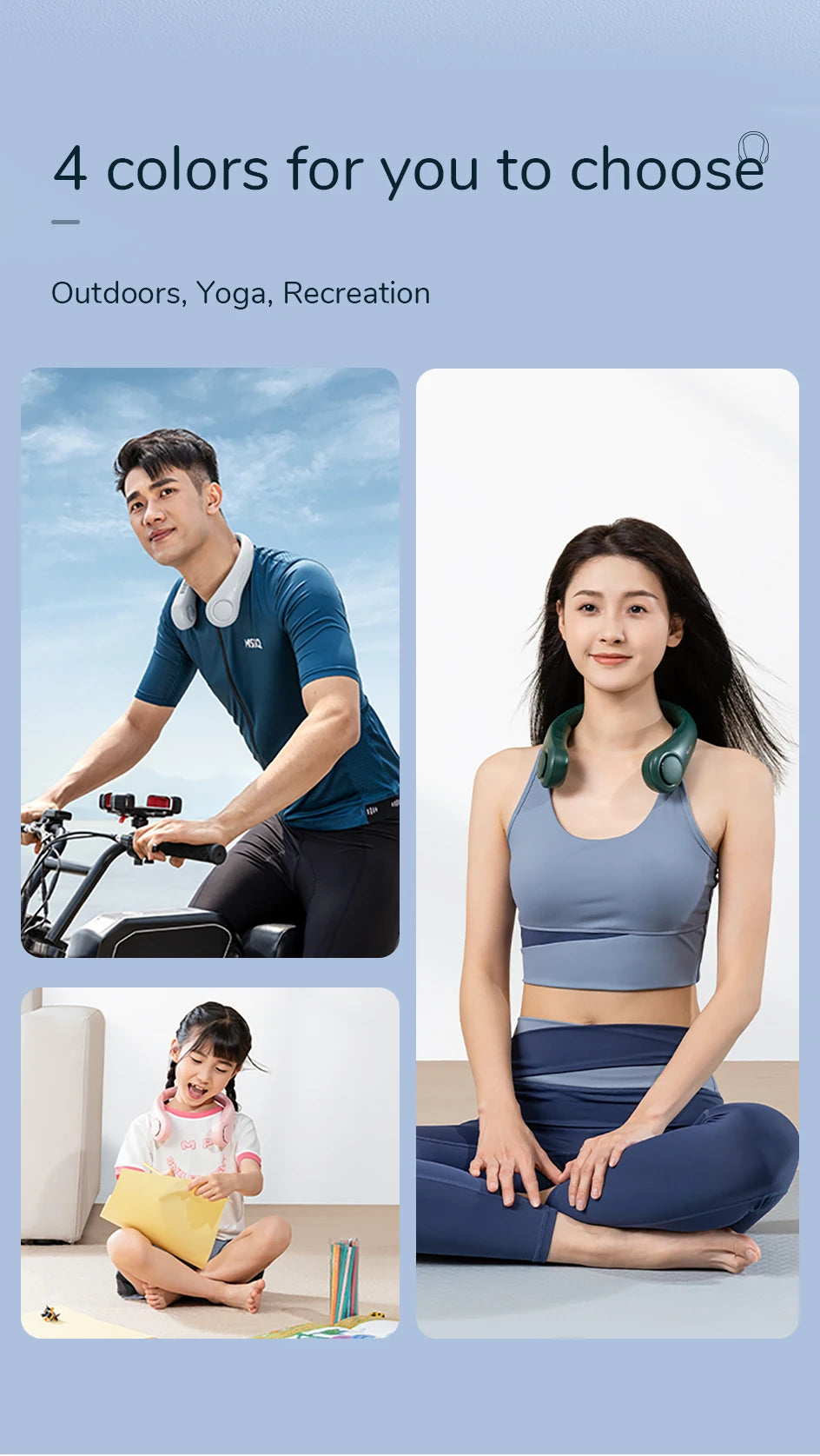 CoolBreeze Wearable Neck Fan