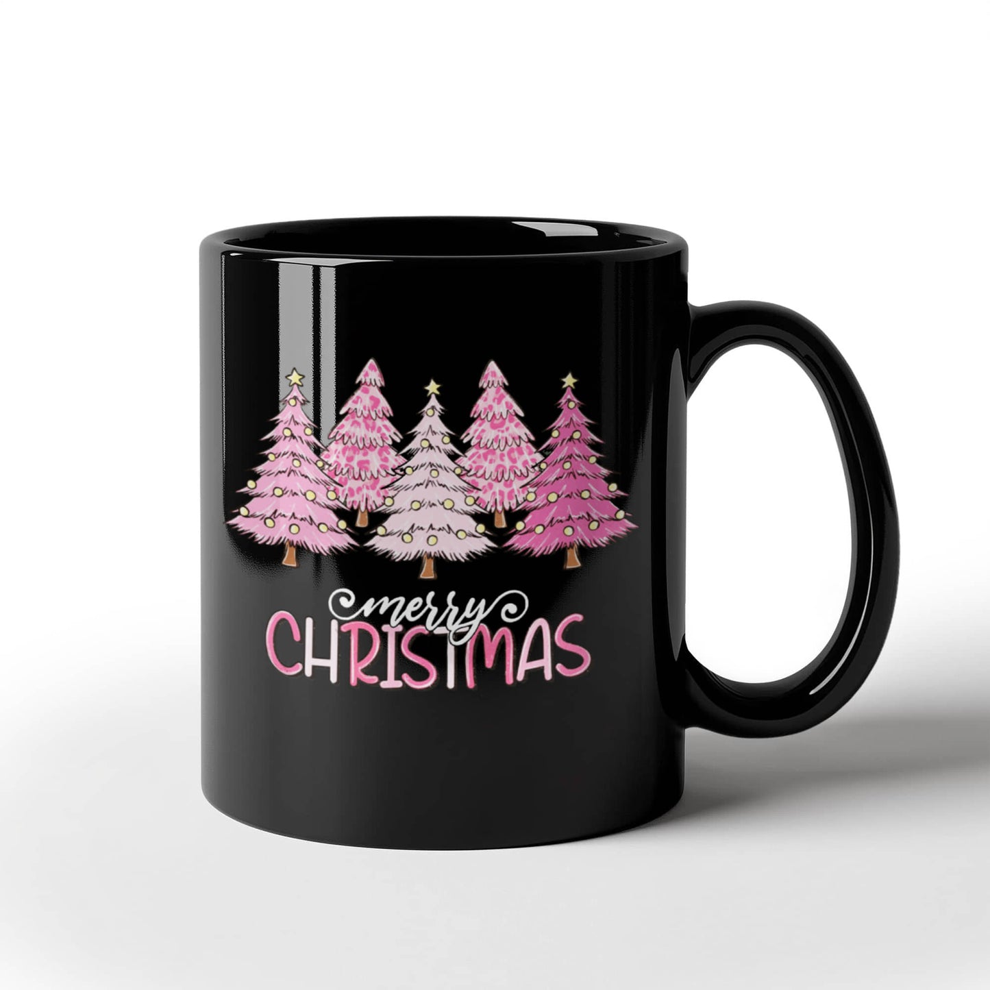 Merry Christmas | Black Ceramic Mug